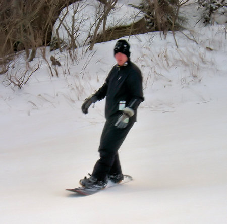 Ben snowboarding