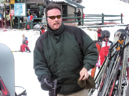 Chris ready to hit the slopes