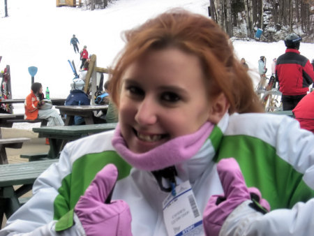 Melissa excited to ski on Gore Mountain
