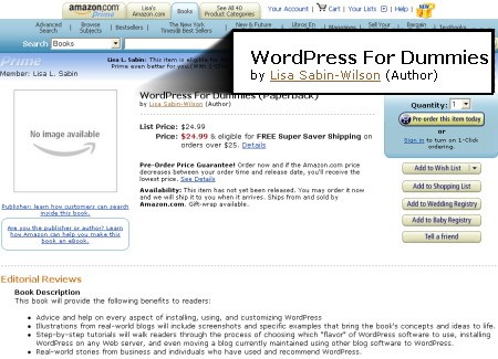 WordPress on Dummies on Sale at Amazon.com
