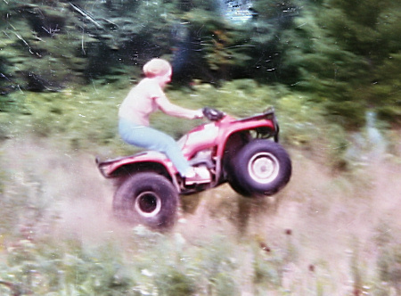 Riding an ATV