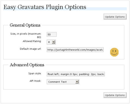 Easy Gravatars Plugin for WordPress by Dougal Campbell